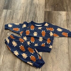 Bonds Blue and Brown Monster Pajama Set
